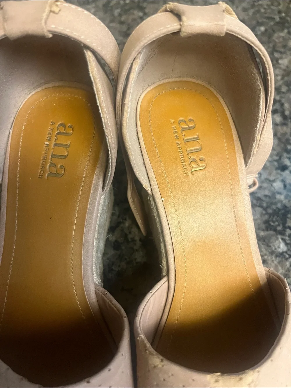 A.n.a Neutral Tan Open-Toe Espadrille Sandals 8